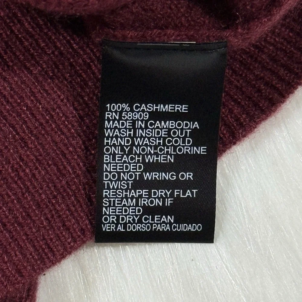 Antonio Melani Size Medium Zinfandel Monica V Neck Cashmere Pullover Sweater‎